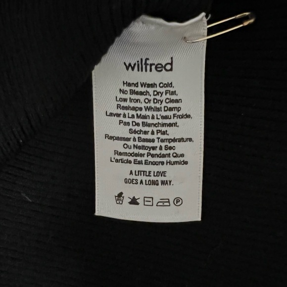 Aritzia Wilfred Fleur Sweater Bell Sleeve In Black - Picture 7 of 8